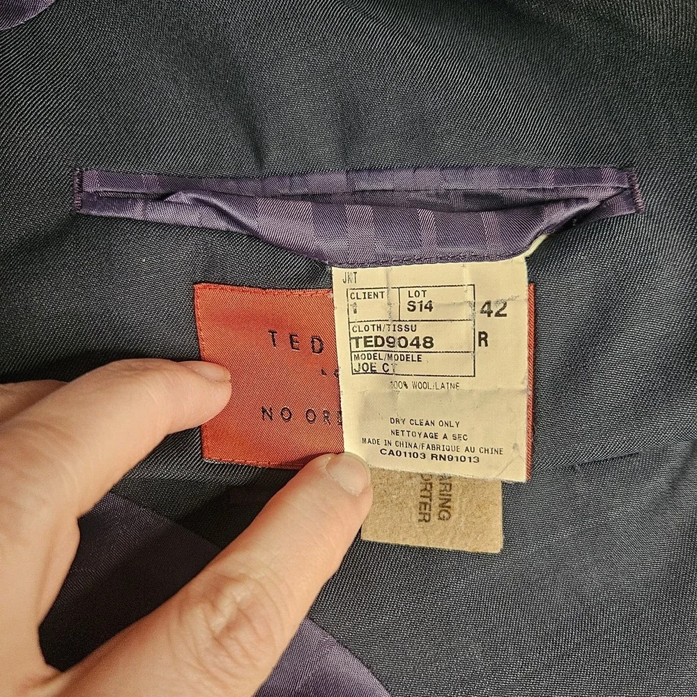 Ted Baker London Mens Blazer 40R No Ordinary Joe Blue Wool Sport Coat Jacket‎